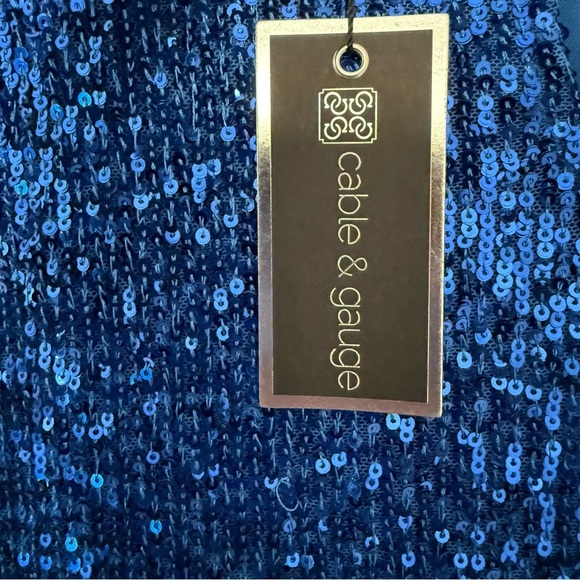 Elegant Blue Sequin Sparkly Party Dress Dress Size S/M - Picture 6 of 10